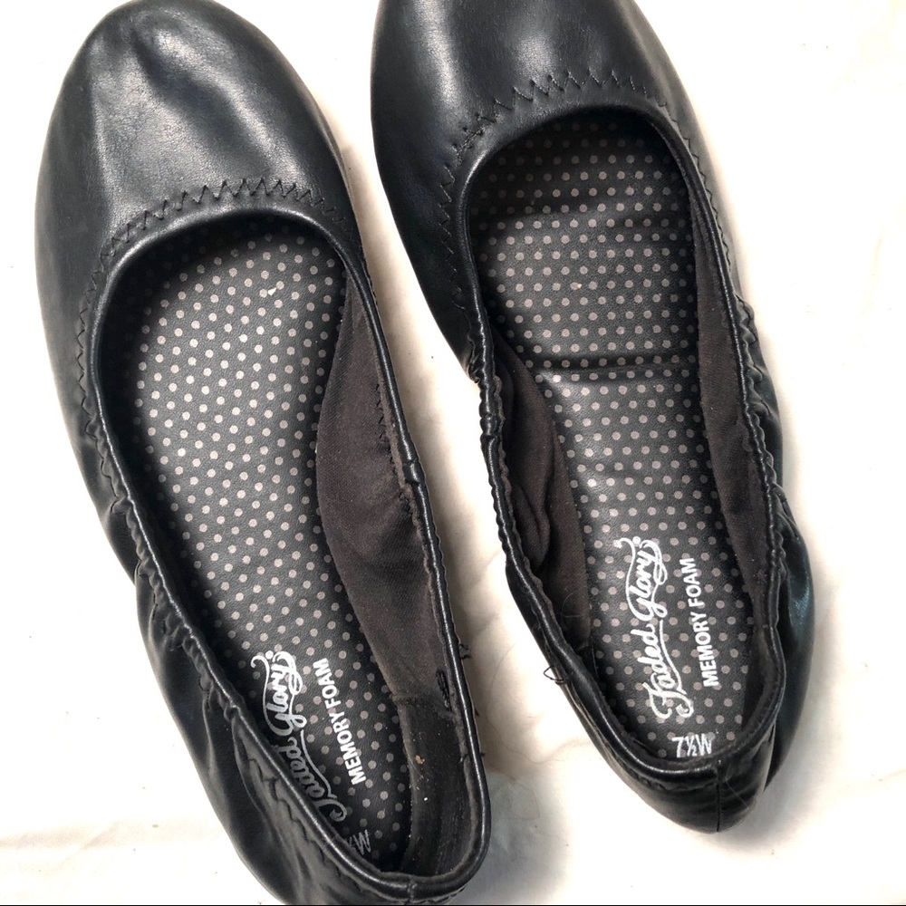 Black memory foam ballet flats 7.5